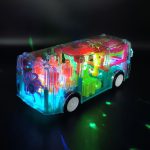 Transparent Gear Bus Toy for Kids – 3D Mechanical Gears, Colorful Lights & Music (Battery Operated) - Image 3