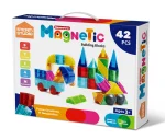 42 PC Colorful Construction Magnet Building Blocks - Image 2