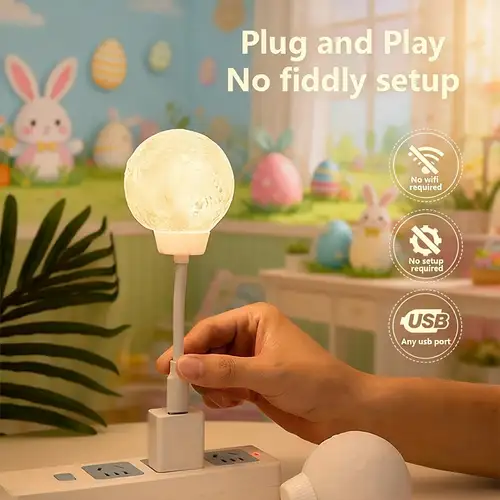 USB Moon Lamp with Voice Command - Image 2