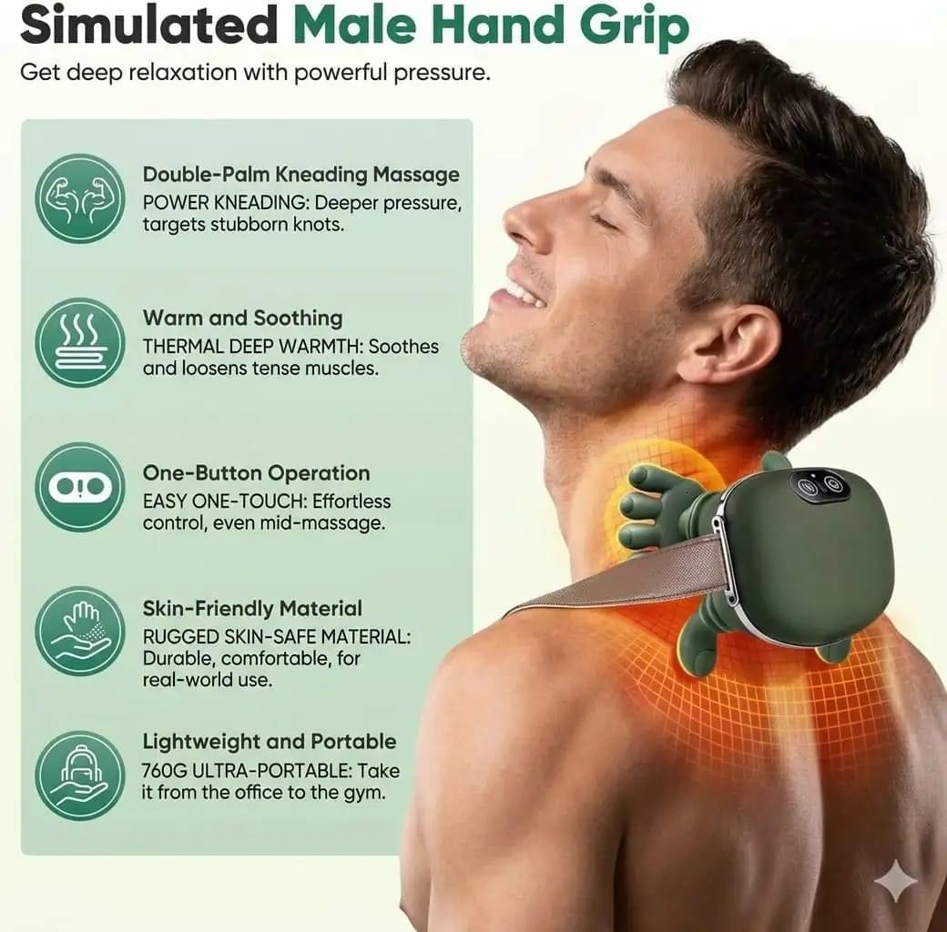 Bionic Heated 4D Shiatsu Neck & Back Massager - Image 2